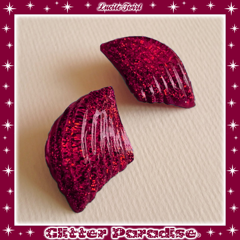 Earrings: Confetti Lucite Twirl Dust