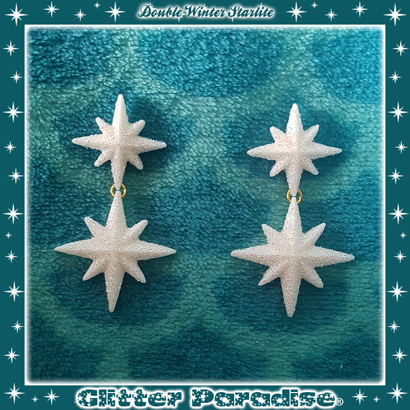 Earrings: Double Winter Starlite