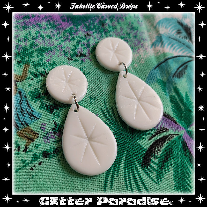 Earrings: Carved Drops