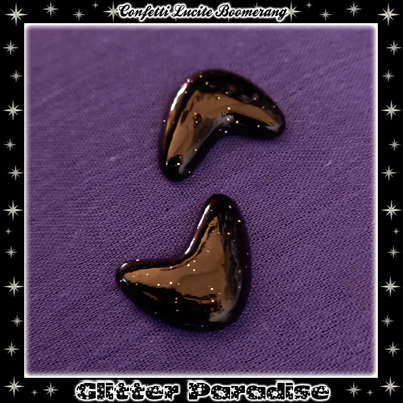 Earrings: Confetti Lucite Boomerang Dust