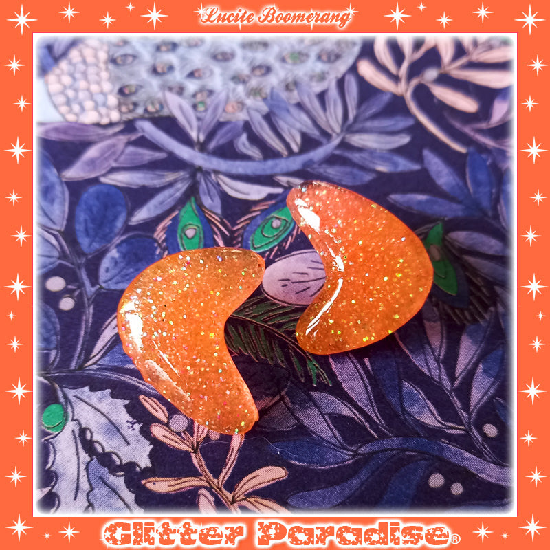 Earrings: Confetti Lucite Boomerang Dust