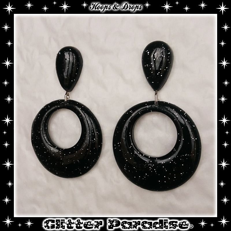 Earrings: Confetti Lucite Hoops and Drops Dust