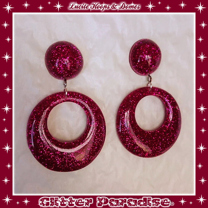Pendientes: Lucite Hoops & Dômes