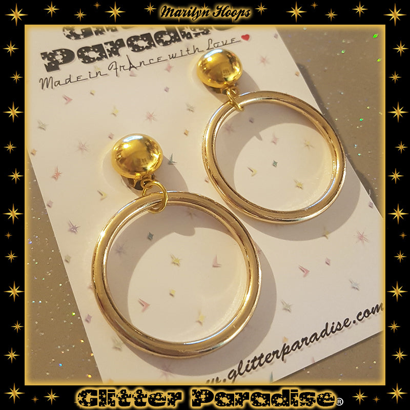 Earrings: Marilyn Hoops Gold