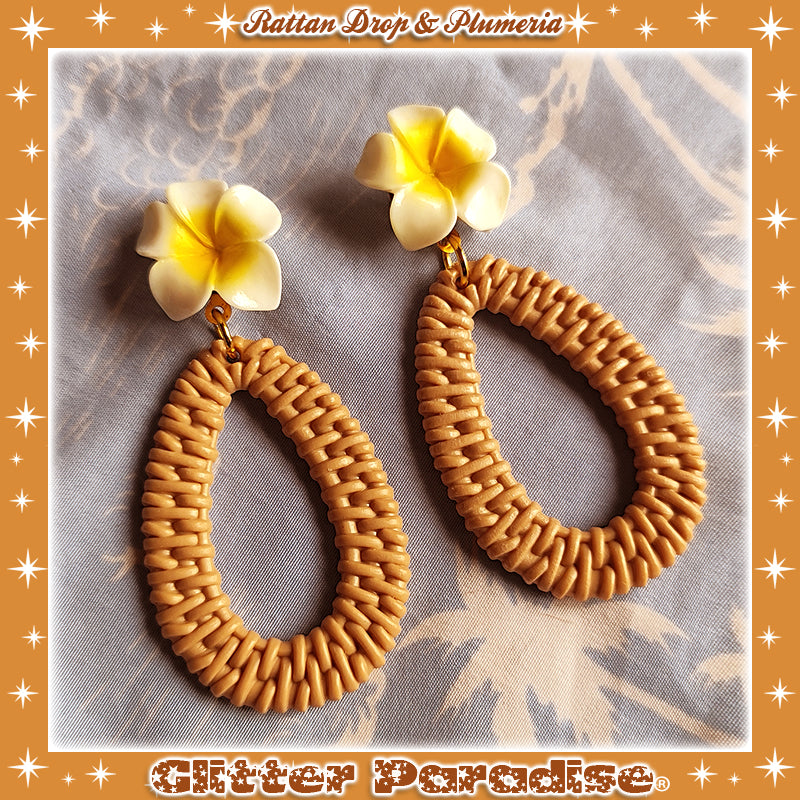 Boucles d'oreilles: Rattan Drop & Daisie