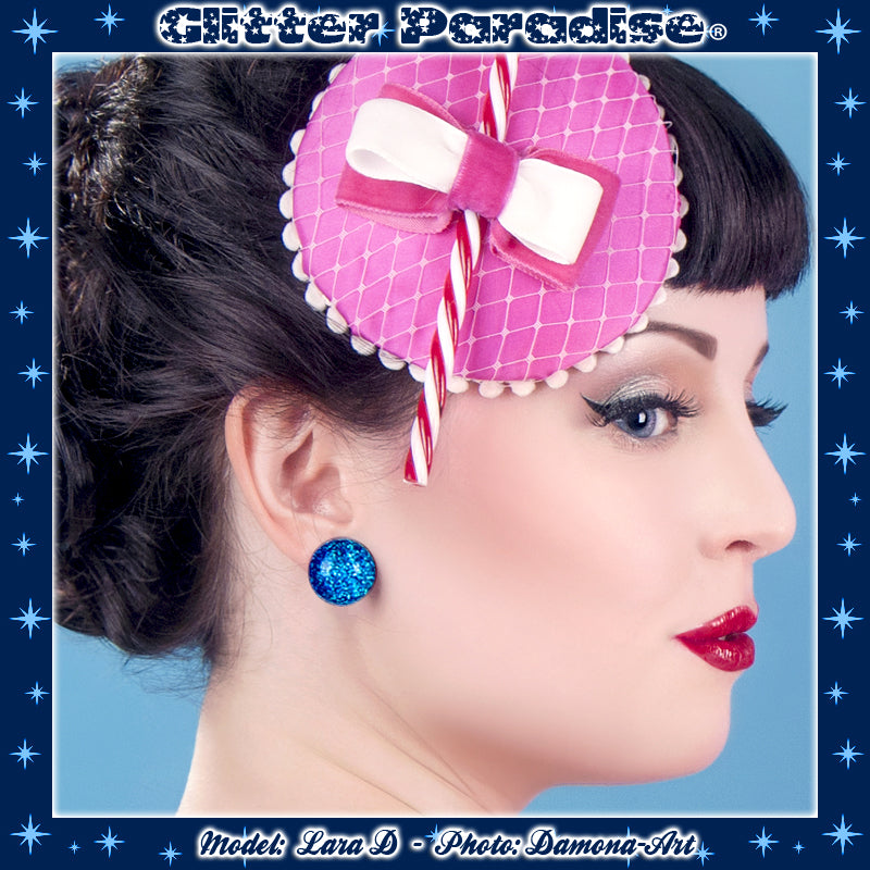 Earrings: Confetti Lucite Dômes Small