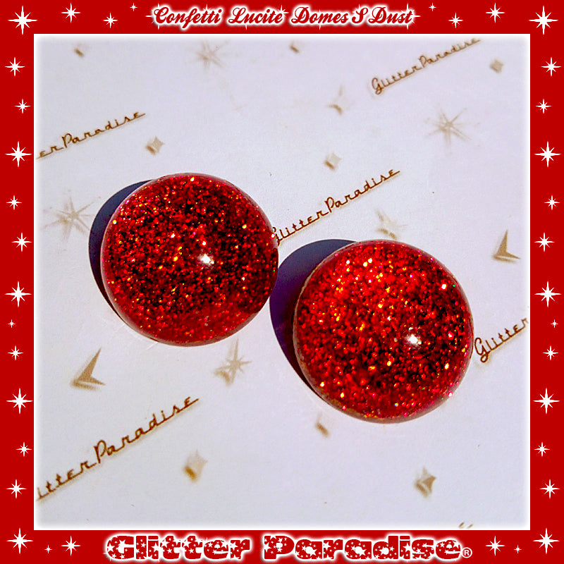 Earrings: Confetti Lucite Dômes Small