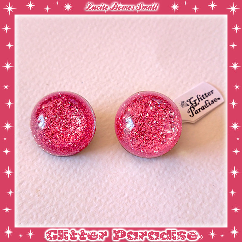 Earrings: Confetti Lucite Dômes Small