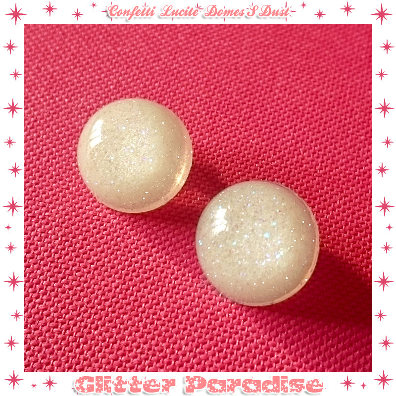 Earrings: Confetti Lucite Dômes Small