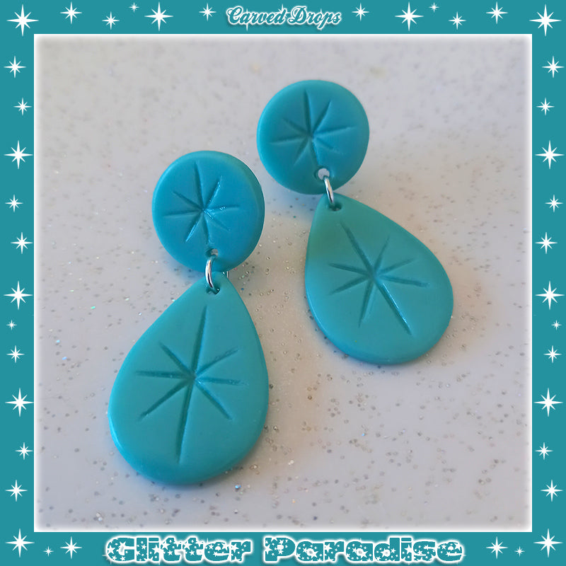 Earrings: Carved Drops