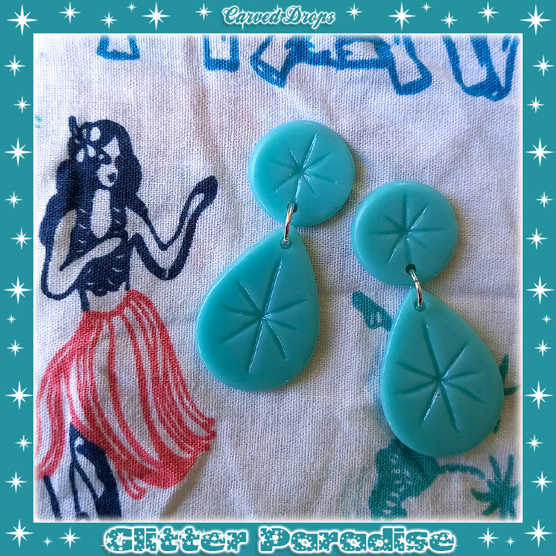 Earrings: Carved Drops