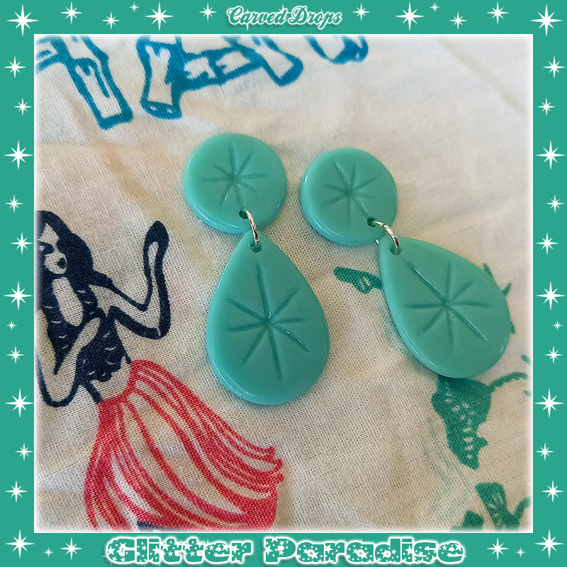 Earrings: Carved Drops