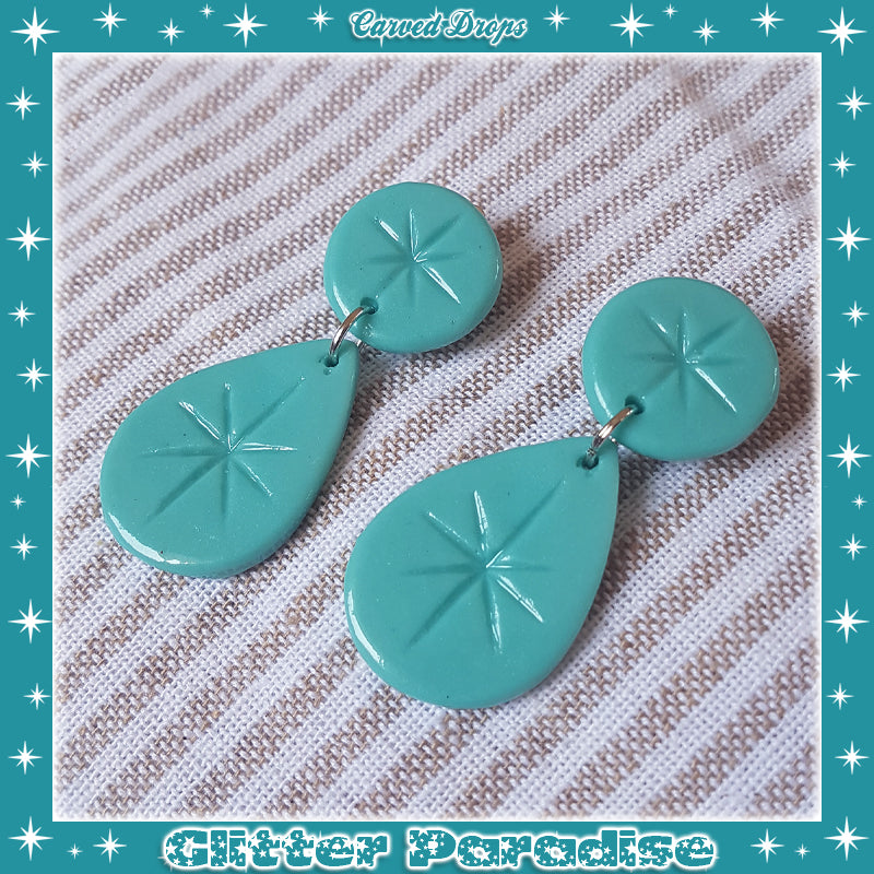 Earrings: Carved Drops
