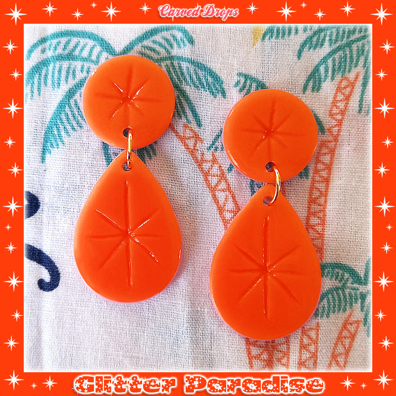 Earrings: Carved Drops