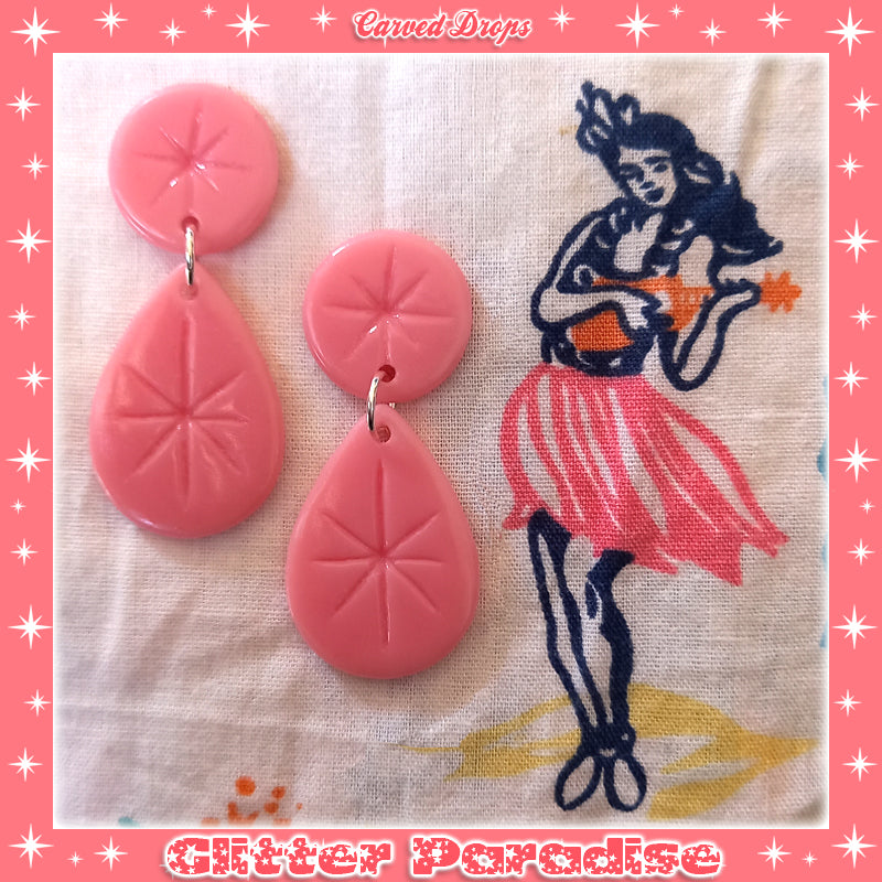 Earrings: Carved Drops