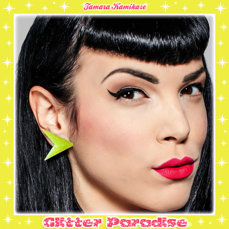 Earrings: Lucite Sharp Boomerang