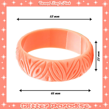 Bracelet: Carved Leaf Bangle