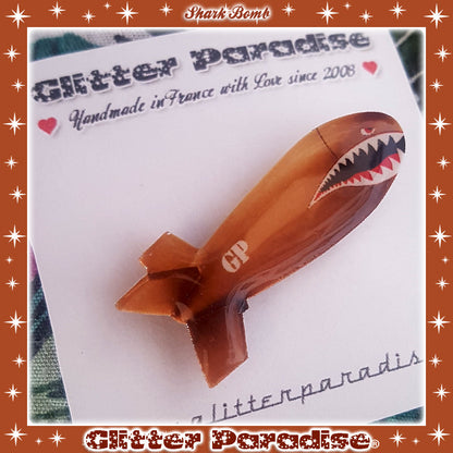 Brooch: Shark Bomb
