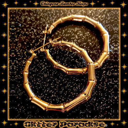 Pendientes: Bamboo Hoops de Chingona