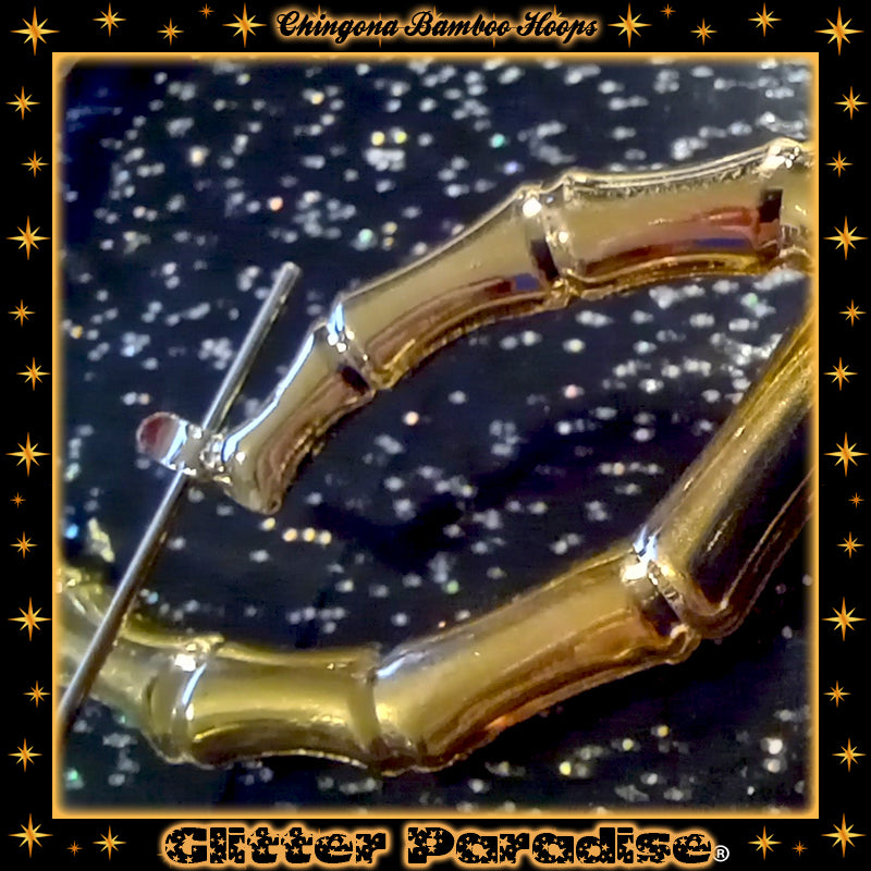 Pendientes: Bamboo Hoops de Chingona
