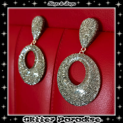 Earrings: Confetti Lucite Hoops and Drops Dust