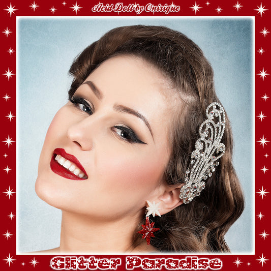 Earrings: Double Starlite Lucite