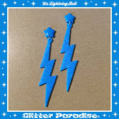 Pendientes: 80s Lightning Bolt and Heart