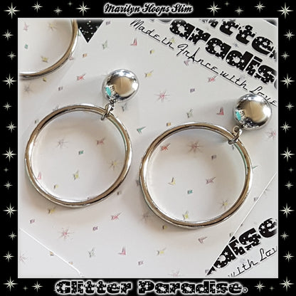 Earrings: Marilyn Hoops Slim Gold