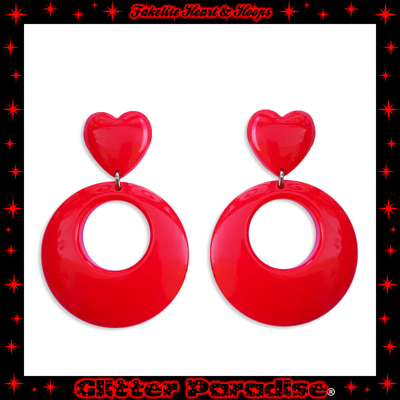 Pendientes: Fakelite Hoops & Heart