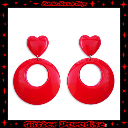 Pendientes: Fakelite Hoops & Heart