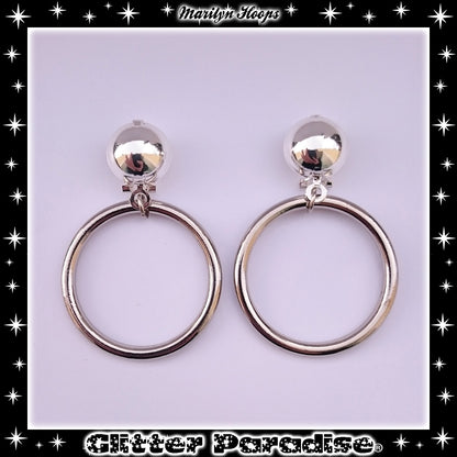 Earrings: Marilyn Hoops Silver
