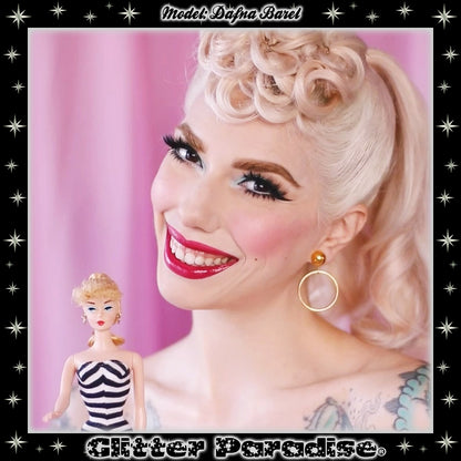 Earrings: Marilyn Hoops Slim Gold