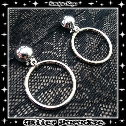 Earrings: Marilyn Hoops Silver