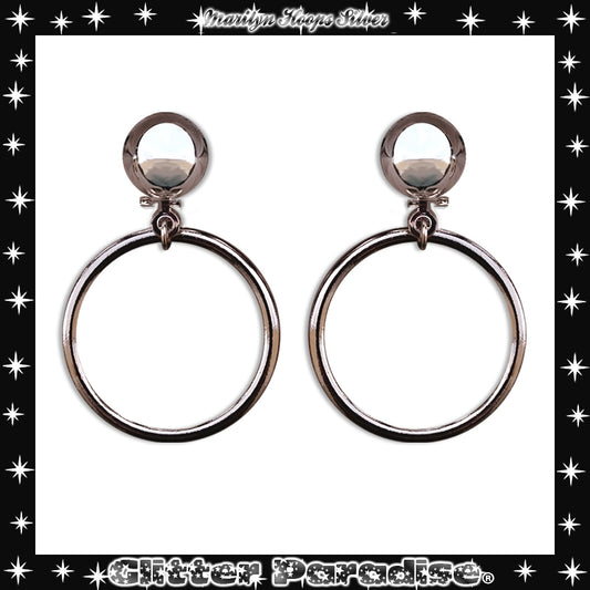 Earrings: Marilyn Hoops Silver