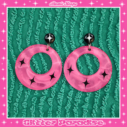Earrings: Smoky Hoops Black Diamond
