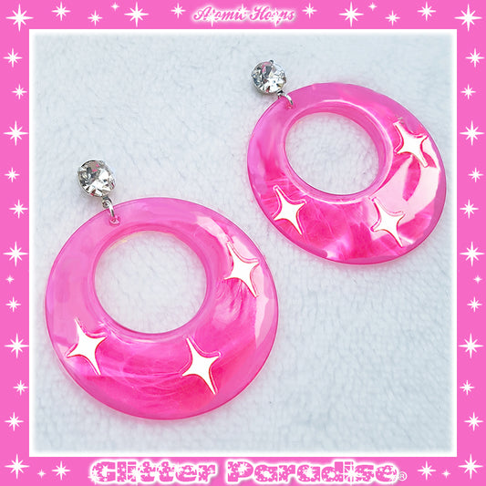 Boucles d'oreilles: Smoky Hoops Diamond Sparks