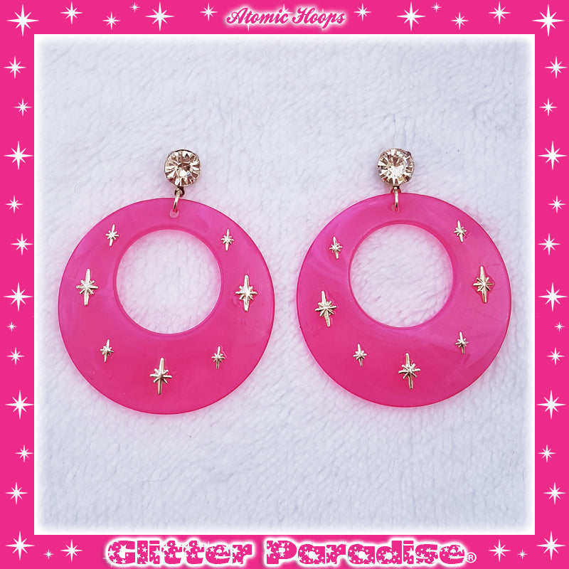 Boucles d'oreilles: Smoky Hoops Diamond Sparkles