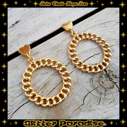 Pendientes: Retro Chain Hoops