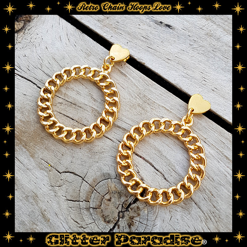 Pendientes: Retro Chain Hoops