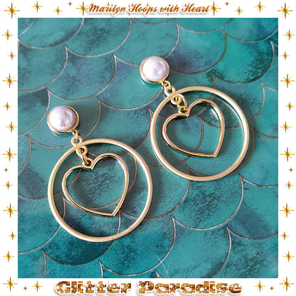 Earrings: Marilyn Hoops and Heart