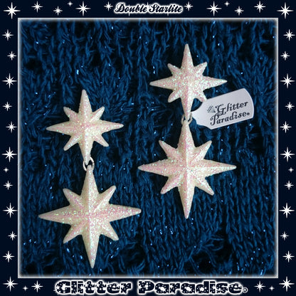 Earrings: Double Winter Starlite