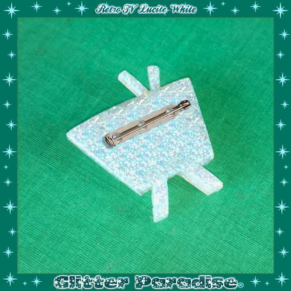 Pendientes: Confetti Lucite Retro TV