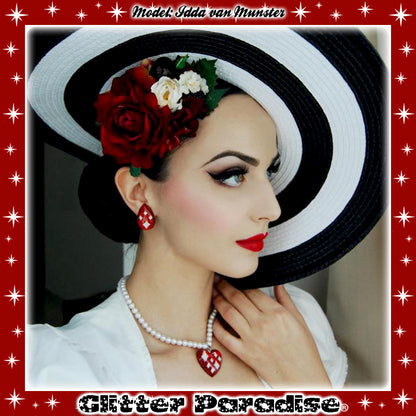 Set: Lucite Sparkle Heart & Drop