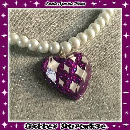 Earrings: Lucite Sparkle Drop
