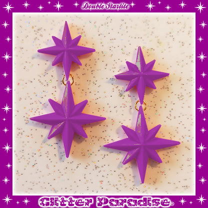 Earrings: Double Starlite