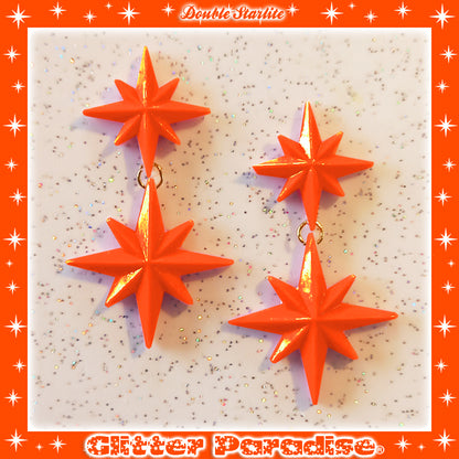 Earrings: Double Starlite