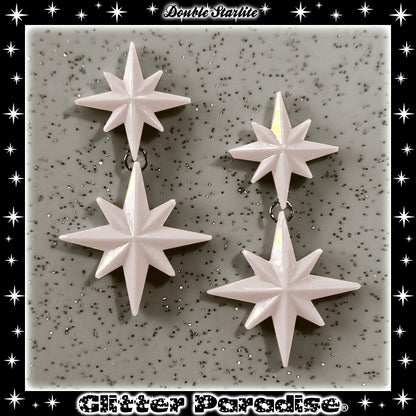 Earrings: Double Starlite