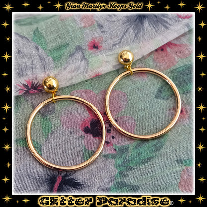 Pendientes: Giant Marilyn Hoops Gold