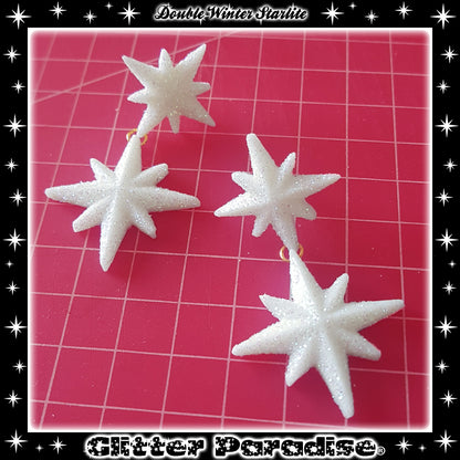 Earrings: Double Winter Starlite