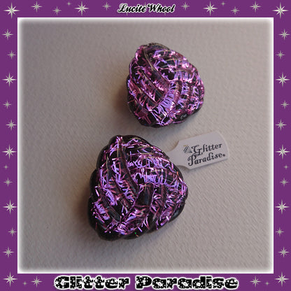 Earrings: Confetti Lucite Whool Tinsel